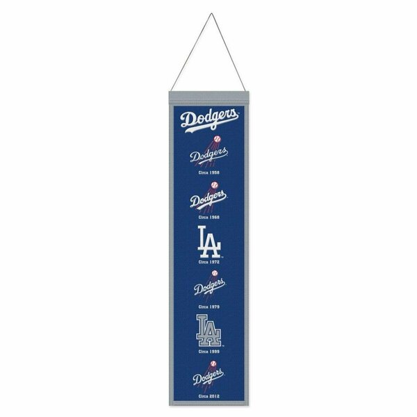 Wraft Fanatics 8 x 32 in. Heritage Evolution Design Los Angeles Dodgers Wool Banner 9416647745